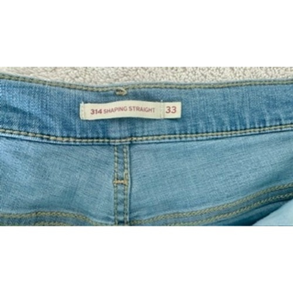 Levi's 314 Shaping Straight Jeans Light Wash Blue Size 33 - Picture 4 of 4